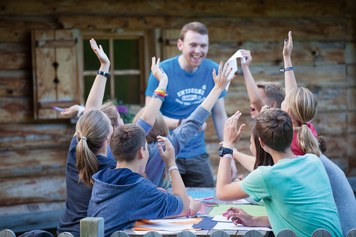 Unterricht im Freien im Abenteuerurlaub Kinder