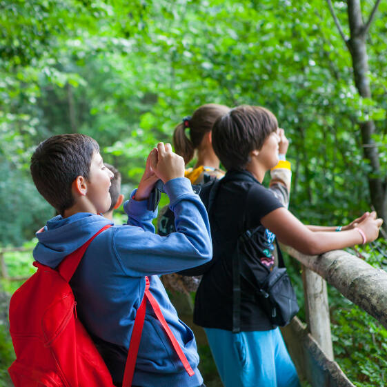 Jungs machen Fotos im Abenteuerurlaub Kinder