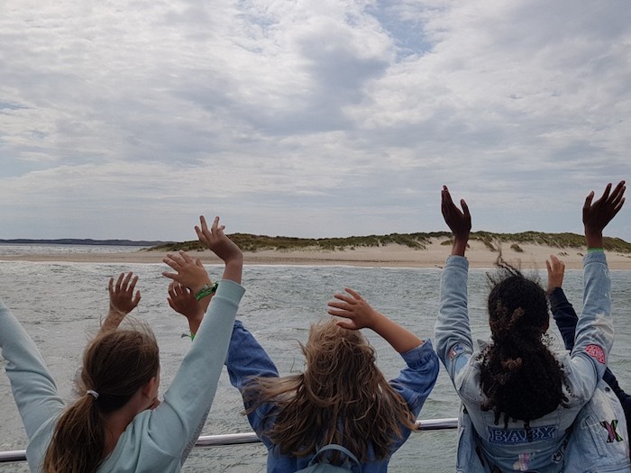 Blick auf den Strand im Sommercamp Sylt