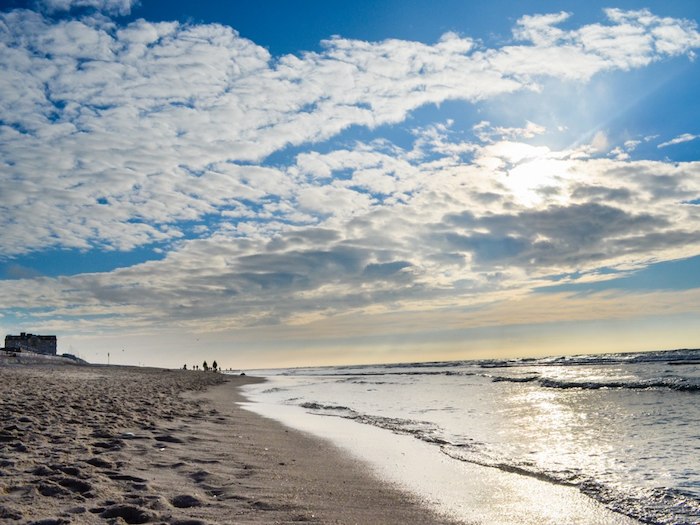 Sonnenschein am Strand im Sommercamp auf Sylt
