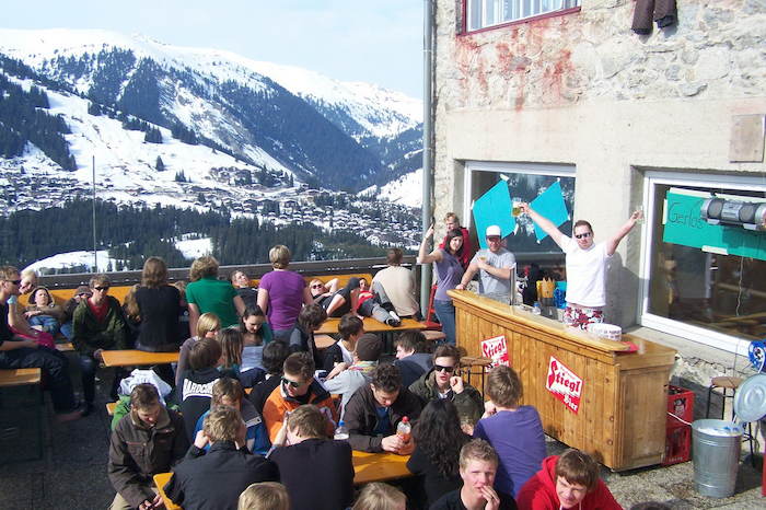 Pause im Skilager in Österreich 