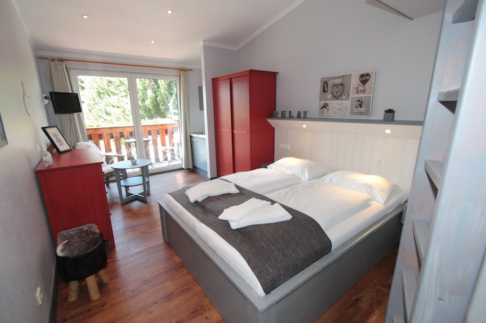 Unterkunft mit Doppelbett im Skilager in Österreich