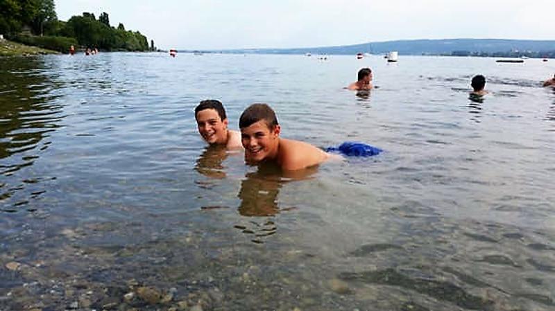Schwimmen im See im Actioncamp am Bodensee