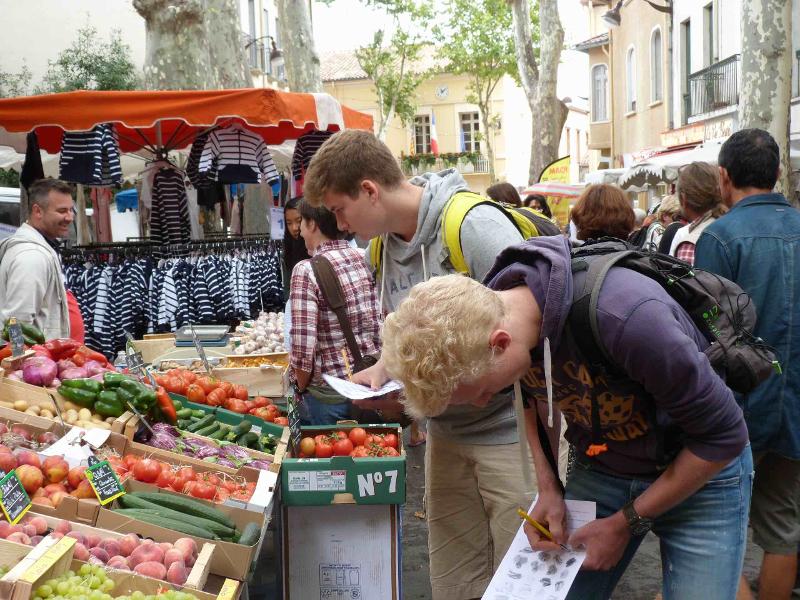 Gemüse zeichnen auf der internationalen Schülersprachreise Frankreich