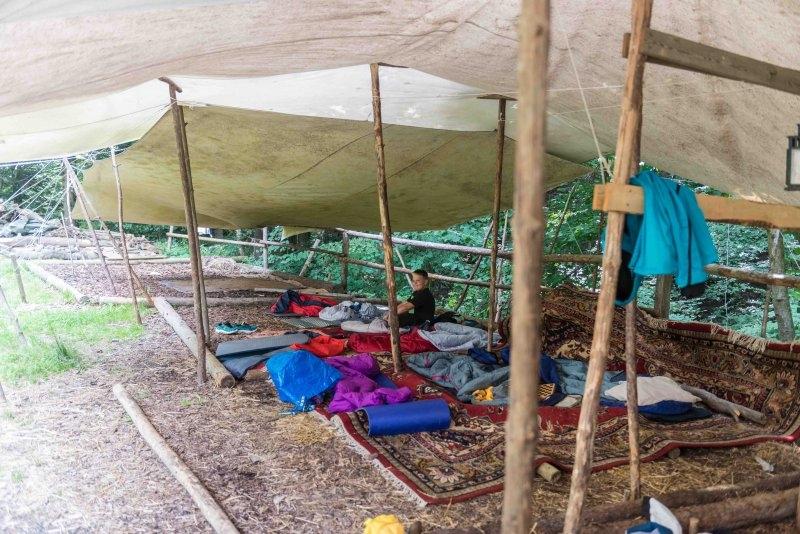 Schlaflager im Abenteuerurlaub Kinder Österreich