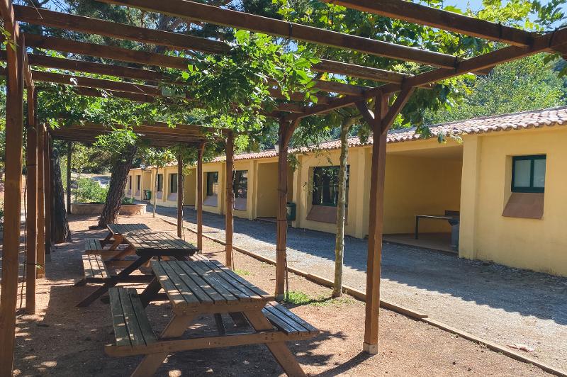 Picknick Platz im Englisch Sommercamp bei Barcelona