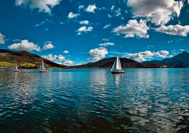 Landschaft im Ferienlager am See