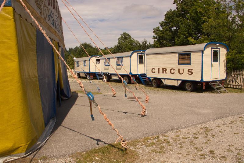 Schlafwagen im Zirkuscamp Drosendorf