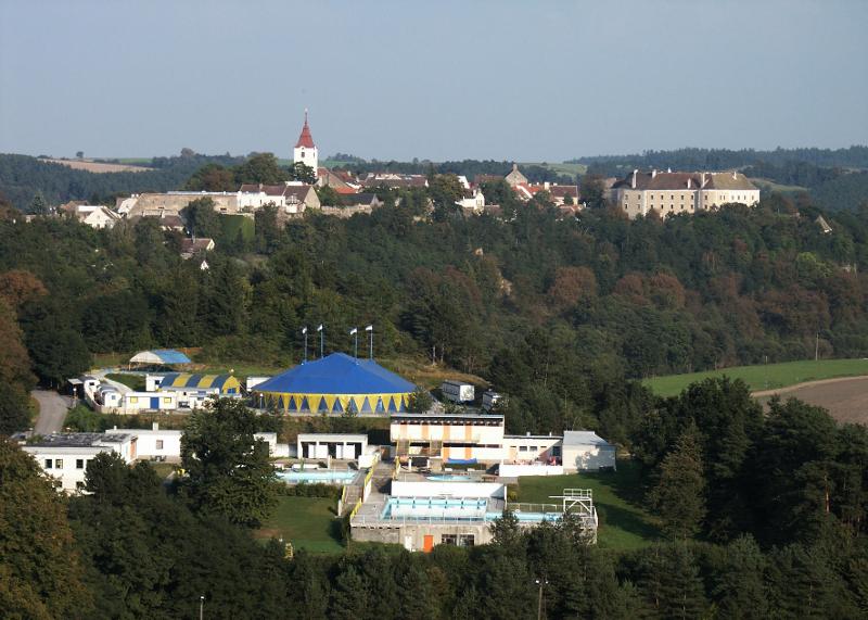 Campgelände von oben im Zirkuscamp Drosendorf